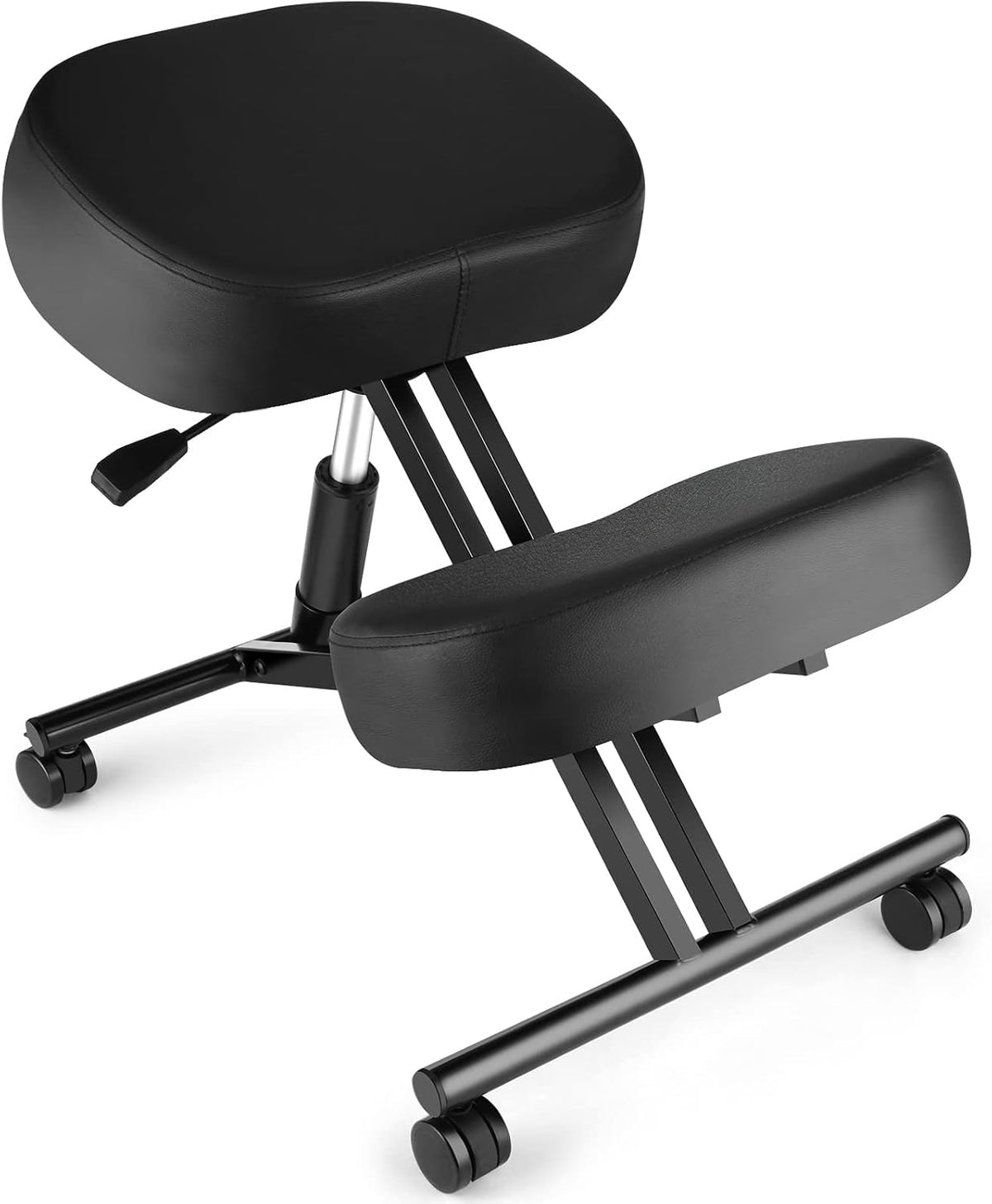 Chaise, Hauteur réglable de 53, 34 à 71, 12 cm, pour la Posture, Himimi, 57 × 46 × 70, 99 cm, 7 kg, 58 cm, 7, 6 cm, réglable au Genou, Noir