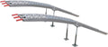 Rampe de chargement, Lot de 2 Rampes Courbées Pliables en Aluminium, Livrées avec 4 Pieds Réglables & Sangle de Sécurité, 226 cm, Green Star, 30 cm