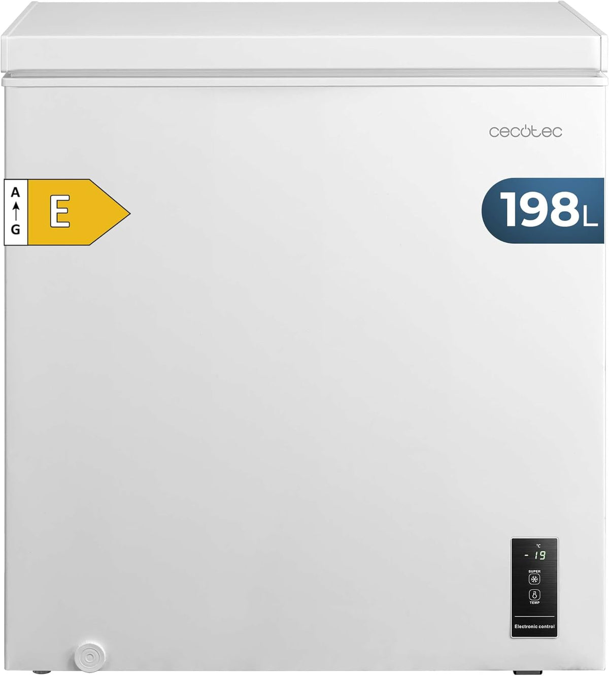 Congélateur Cecotec 198P 80o-30o, éclairage LED, 198L, Contrôle Électronique LED, UltraContact D-refroidissement, Double Fonction, Porte ZeroG