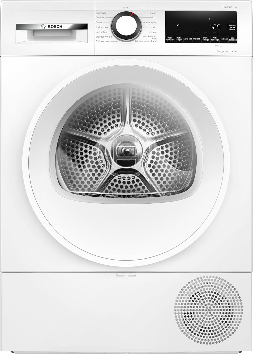 Sèche-linge, WQG1420DFR, BSH Electroménager, 10 programmes, Bosch WQG1420DFR Série 6, pompe à chaleur, AutoDry